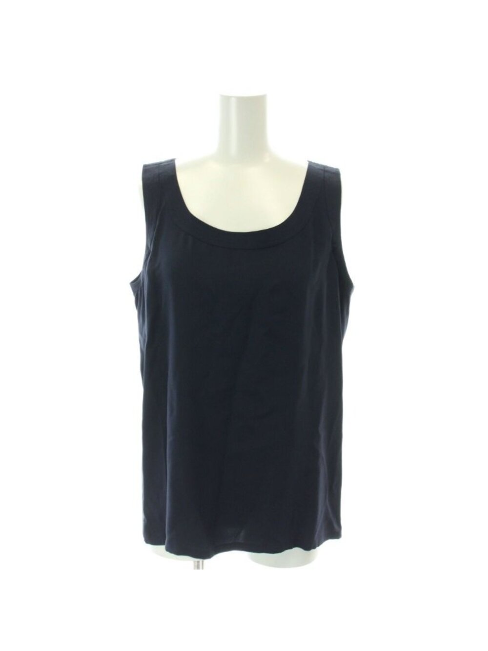 Chanel Boutique Top Sleeveless Blouse Tank Top Navy 38